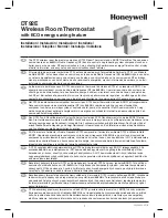 Preview for 1 page of Honeywell DT92E Installation Manual