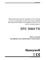 Preview for 1 page of Honeywell DTC 100/4 TD User Manual