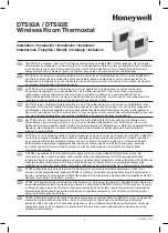 Preview for 1 page of Honeywell DTS92A Installation Manual