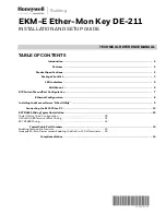 Preview for 1 page of Honeywell E-Mon E10039 Installation And Setup Manual