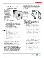 Preview for 1 page of Honeywell E529.RF Installation Manual