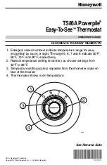 Preview for 1 page of Honeywell Easy-To-See POWERPILE TS86A Homeowner'S Manual