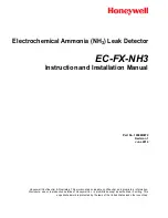 Honeywell EC-FX-NH3 Instruction And Installation Manual preview