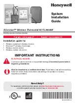 Preview for 1 page of Honeywell EConnect TL9160AR Installation Manual