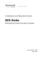 Preview for 1 page of Honeywell ECS Series Installation And Operation Manual