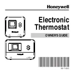 Honeywell Electronic Thermostat Owner'S Manual preview