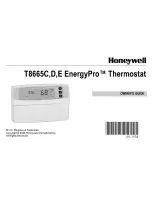 Honeywell EnergyPro T8665C Owner'S Manual предпросмотр