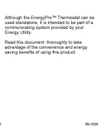 Preview for 4 page of Honeywell EnergyPro T8665C Owner'S Manual