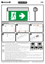 Предварительный просмотр 1 страницы Honeywell ExitLED PRO M ST Quick Start Manual