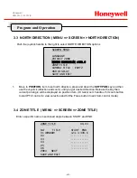 Предварительный просмотр 24 страницы Honeywell EXPTZ-252A Installation&Operation Manual Book