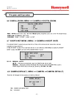 Предварительный просмотр 30 страницы Honeywell EXPTZ-252A Installation&Operation Manual Book