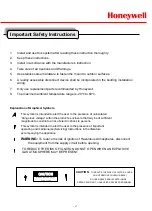 Предварительный просмотр 2 страницы Honeywell EXWJ400 User Manual Book