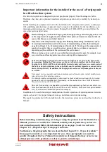 Предварительный просмотр 3 страницы Honeywell F-BO-AFE70 Series Installation, Connection, Commissioning, Maintenance