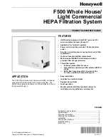 Honeywell F500 Product Data/Owner'S Manual preview