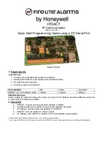 Preview for 1 page of Honeywell FIRE-LITE ALARMS TS540/1 Quick Start Programming Manual