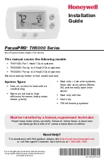 Preview for 1 page of Honeywell FocusPRO TH5000 Series Installation Manual