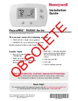 Preview for 1 page of Honeywell FocusPRO TH5110D Installation Manual