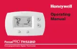 Honeywell FocusPRO TH5220D Operating Manual preview