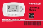 Honeywell FocusPRO TH6110D Operating Manual preview