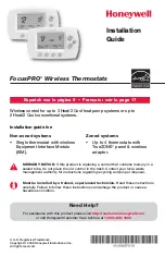 Preview for 1 page of Honeywell FocusPRO Instalation Manual