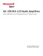 Honeywell Gamewell-FCI AA-100 Installation & Operation Manual preview