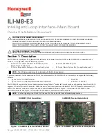 Preview for 1 page of Honeywell Gamewell FCI ILI-MB-E3 Product Installation Document