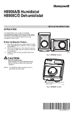 Preview for 1 page of Honeywell H8908A Installation Instructions Manual