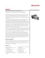 Honeywell HB273 Specification предпросмотр