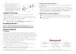 Предварительный просмотр 2 страницы Honeywell HBW4PER1 Quick Installation Manual