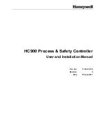 Предварительный просмотр 1 страницы Honeywell HC900 User And Installation Manual