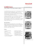 Предварительный просмотр 1 страницы Honeywell HCBWDHR37 Specifications