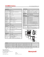 Предварительный просмотр 2 страницы Honeywell HCBWDHR37 Specifications