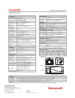 Предварительный просмотр 2 страницы Honeywell HCC334E Specifications