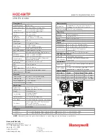 Предварительный просмотр 2 страницы Honeywell HCC484TP Specifications