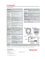 Предварительный просмотр 2 страницы Honeywell HCC484TPX Specifications