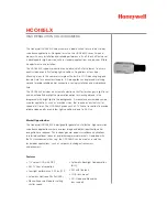 Honeywell HCC485LX Specifications предпросмотр