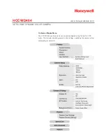 Предварительный просмотр 3 страницы Honeywell HCCWD484 Specification