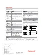 Preview for 2 page of Honeywell HCD545X Specifications