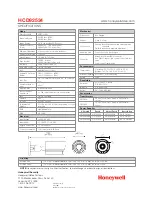 Предварительный просмотр 2 страницы Honeywell HCD92534X Specifications