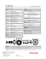 Предварительный просмотр 2 страницы Honeywell HCD95534 Specifications