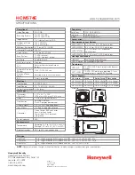 Предварительный просмотр 2 страницы Honeywell HCM574E Specifications