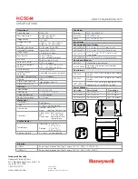 Предварительный просмотр 2 страницы Honeywell HCS544 Specifications