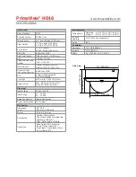 Предварительный просмотр 3 страницы Honeywell HD16CD480 Specifications