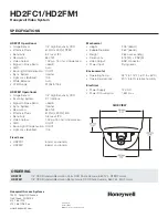 Предварительный просмотр 2 страницы Honeywell HD2FC1 Specifications