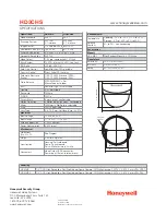 Предварительный просмотр 2 страницы Honeywell HD3CHS Specifications