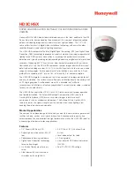 Предварительный просмотр 1 страницы Honeywell HD3CHSX Specifications