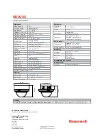 Предварительный просмотр 2 страницы Honeywell HD3USX Specifications