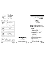 Предварительный просмотр 1 страницы Honeywell HD3VC4HR Instruction Manual