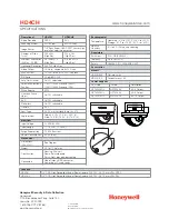 Preview for 2 page of Honeywell HD4CH Brochure & Specs