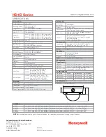 Предварительный просмотр 2 страницы Honeywell HD4D3 Specifications